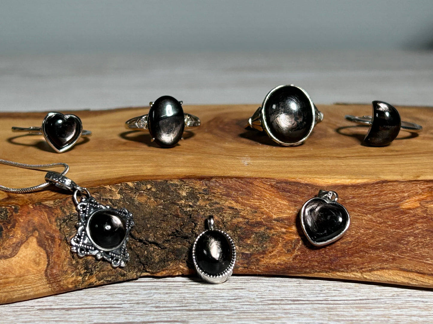 Hypersthene Sterling Silver Rings & Pendants