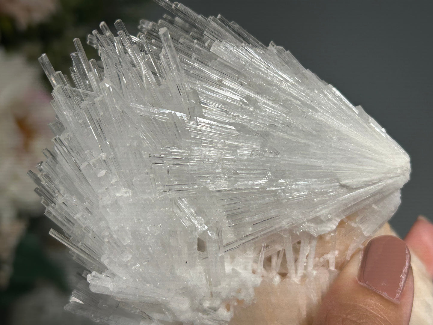 Natural Scolecite with Stilbite Cluster (4.7". 119mm)