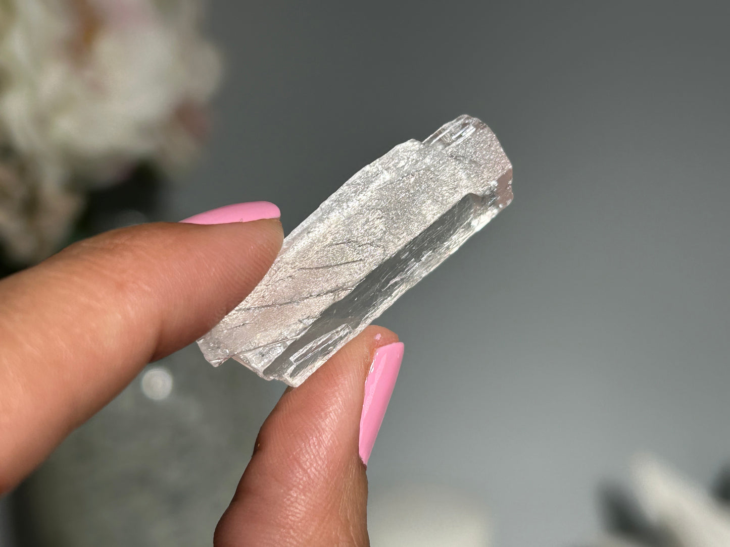 Natural Clear Kunzite Point (1.5", 38mm)