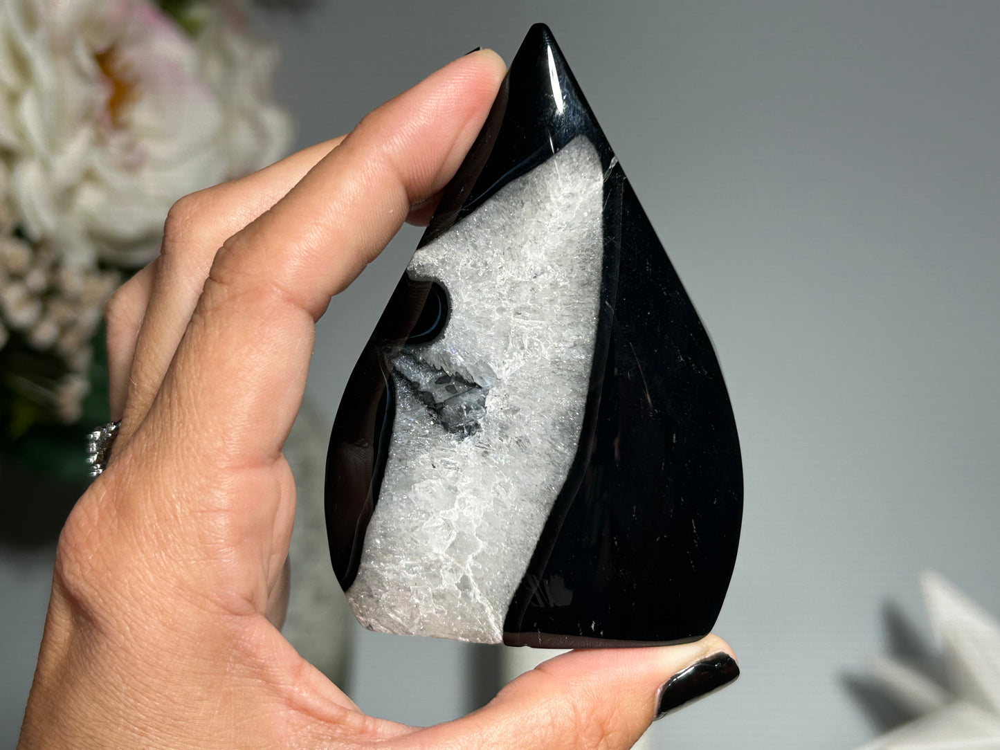 Black Agate Freeform (3.4", 85mm)