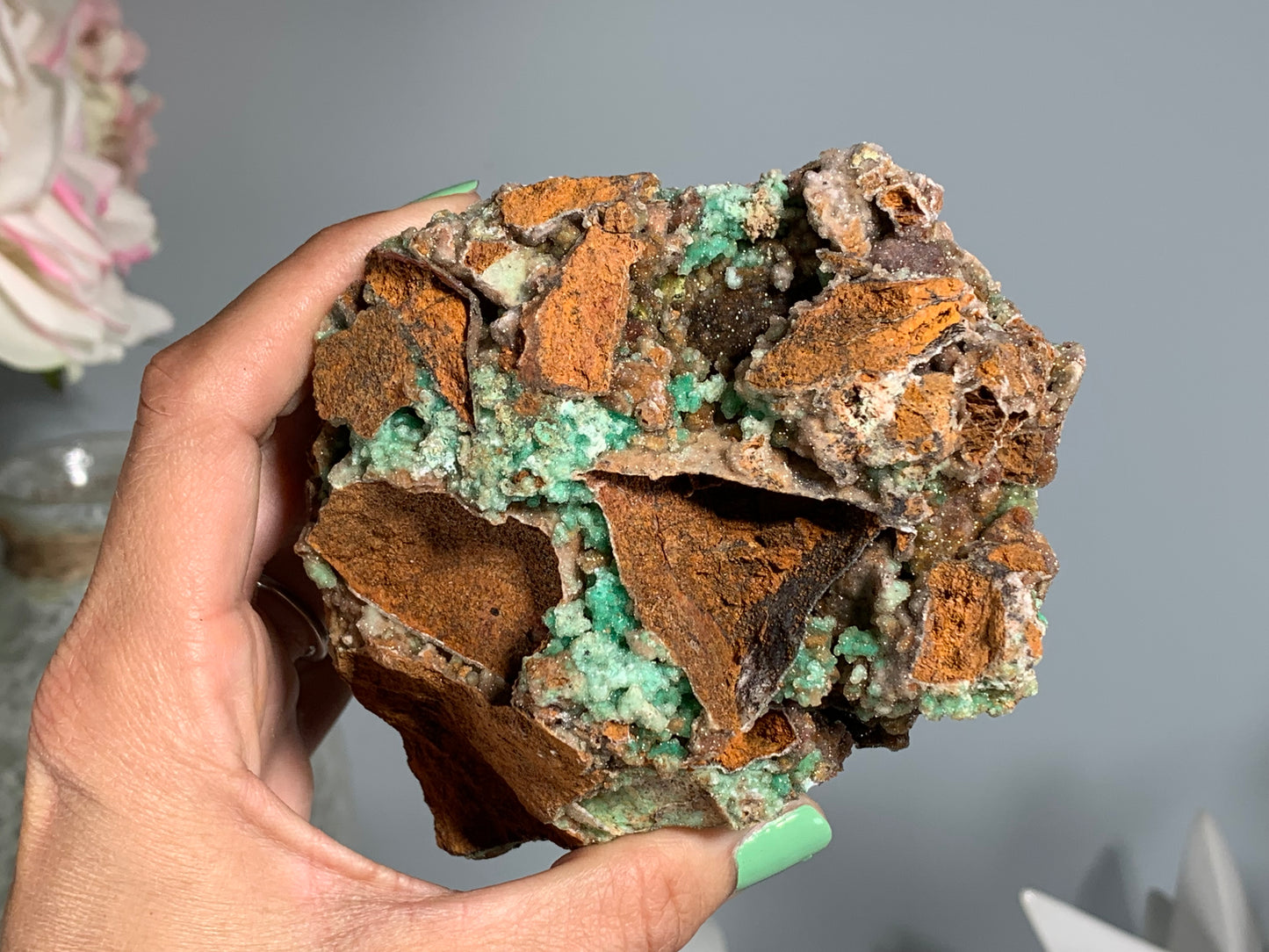 Druzy Chrysoprase 5", 126mm (Clearance)