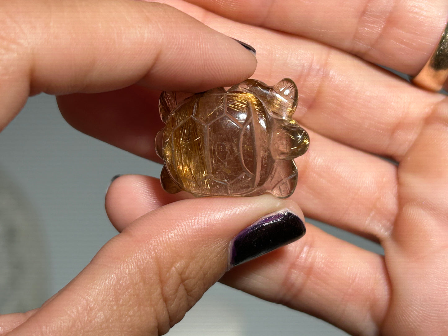 Rutilated Quartz Turtle (1”, 25mm)