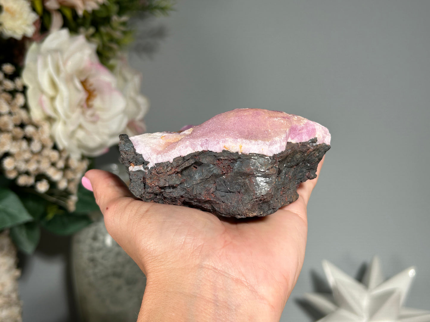 Natural Pink Aragonite (5.2", 132mm)