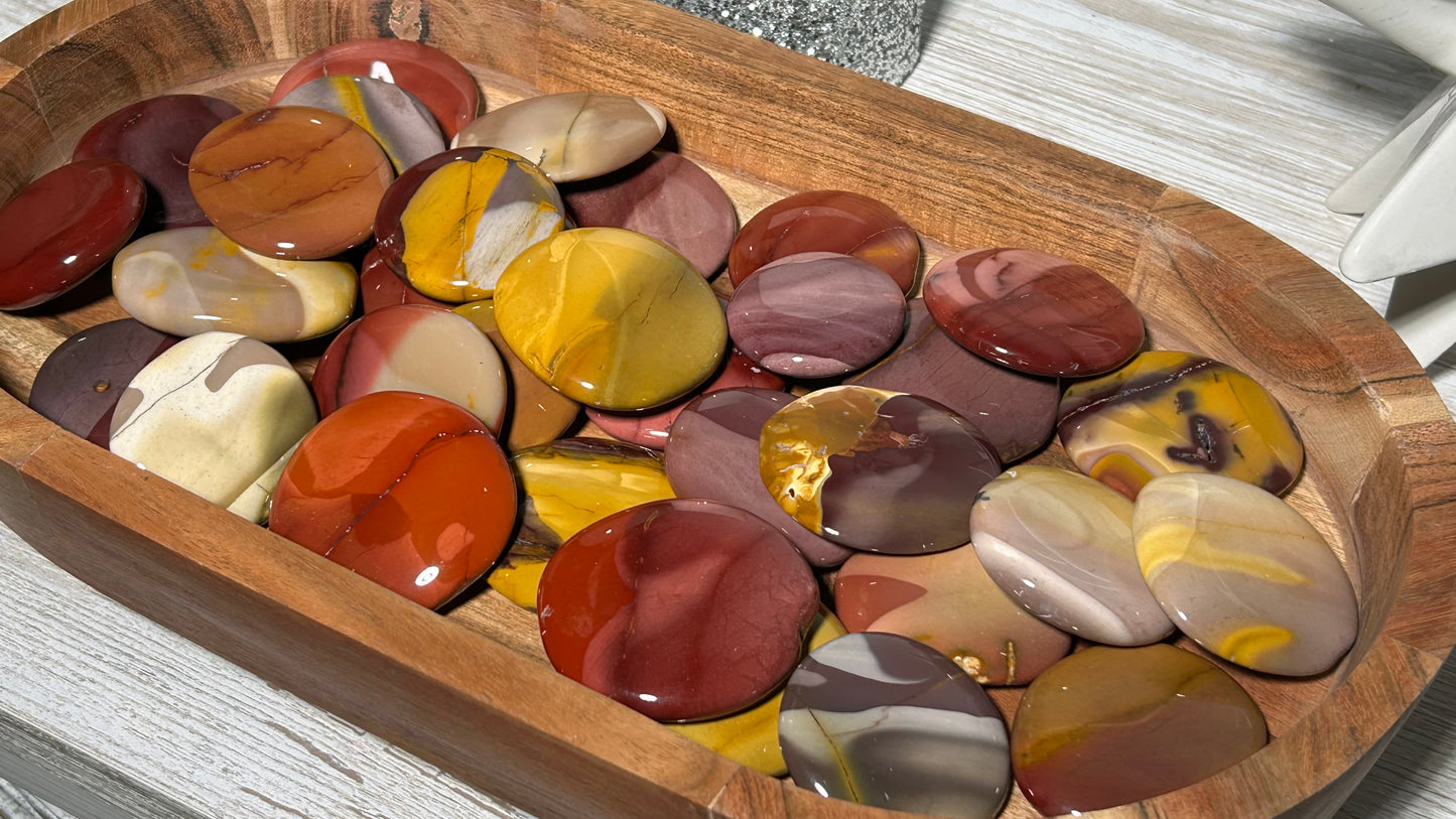 Flat Mookaite Palm Stone