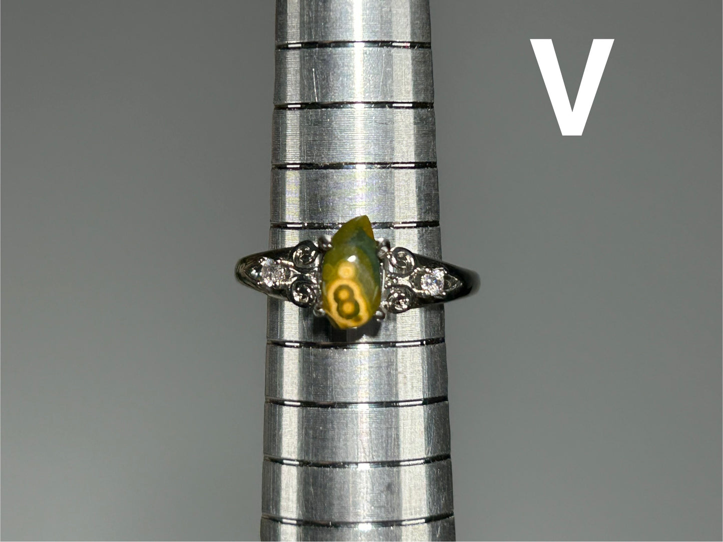 8th Vein Ocean Jasper Adjustable Ring