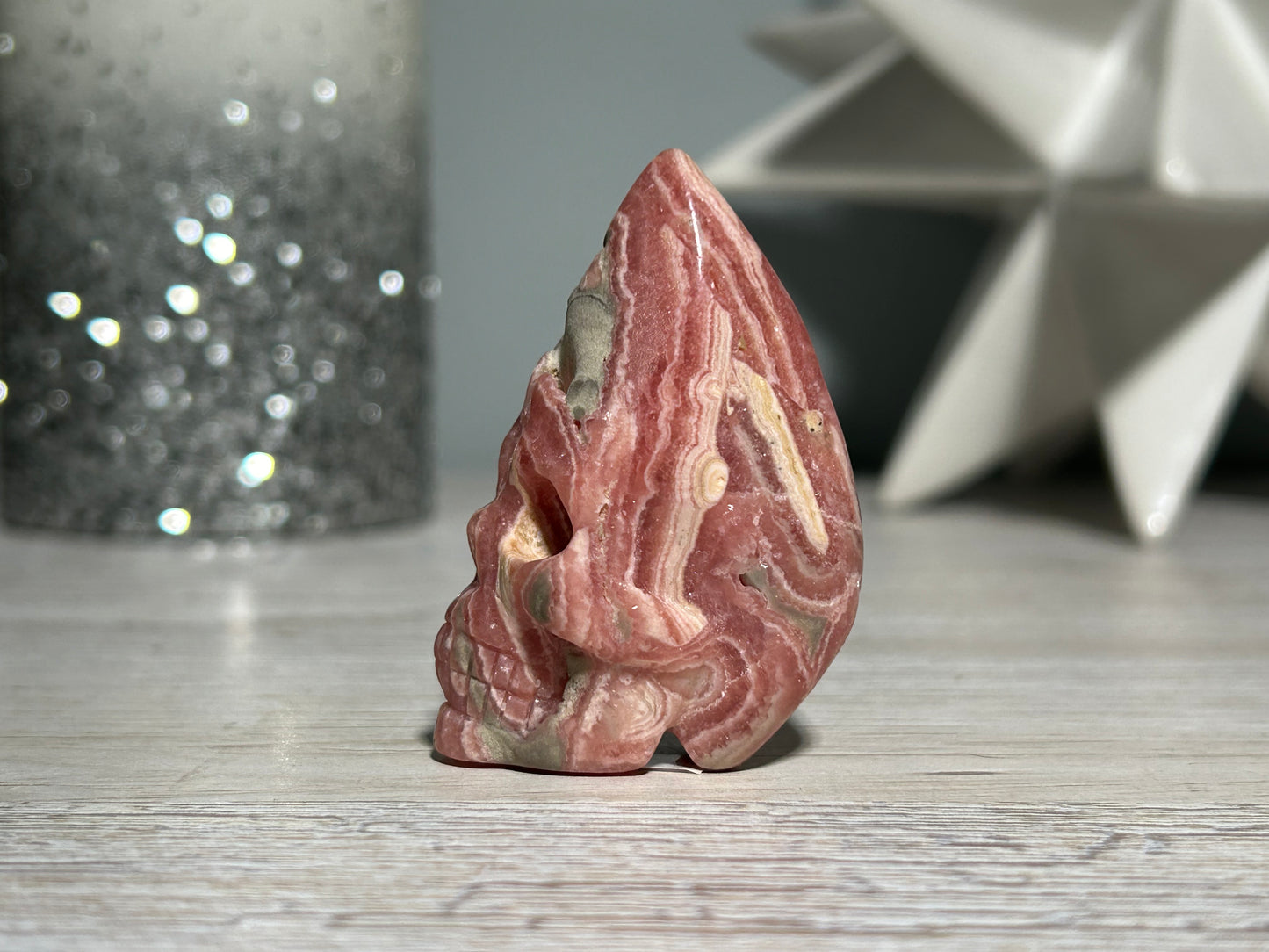 Rhodochrosite Skull (2.2", 55mm)