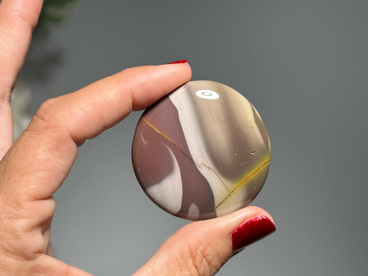 Flat Mookaite Palm Stone