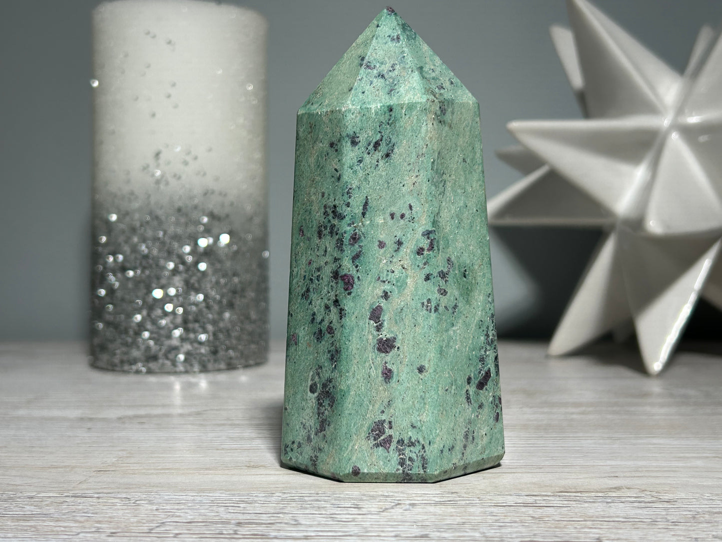 Ruby Fuchsite Tower (4.6", 116mm)