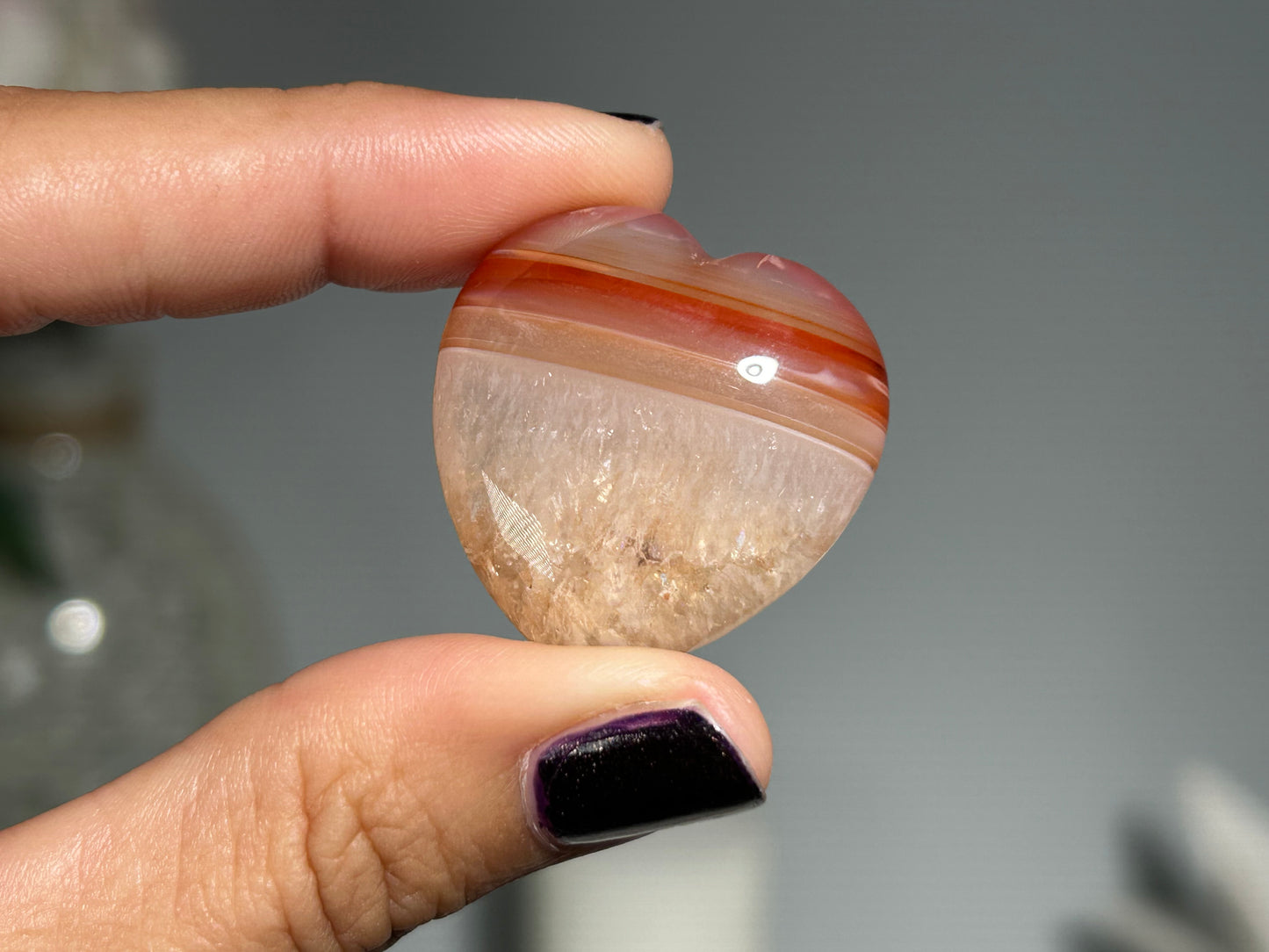 Red Agate Heart