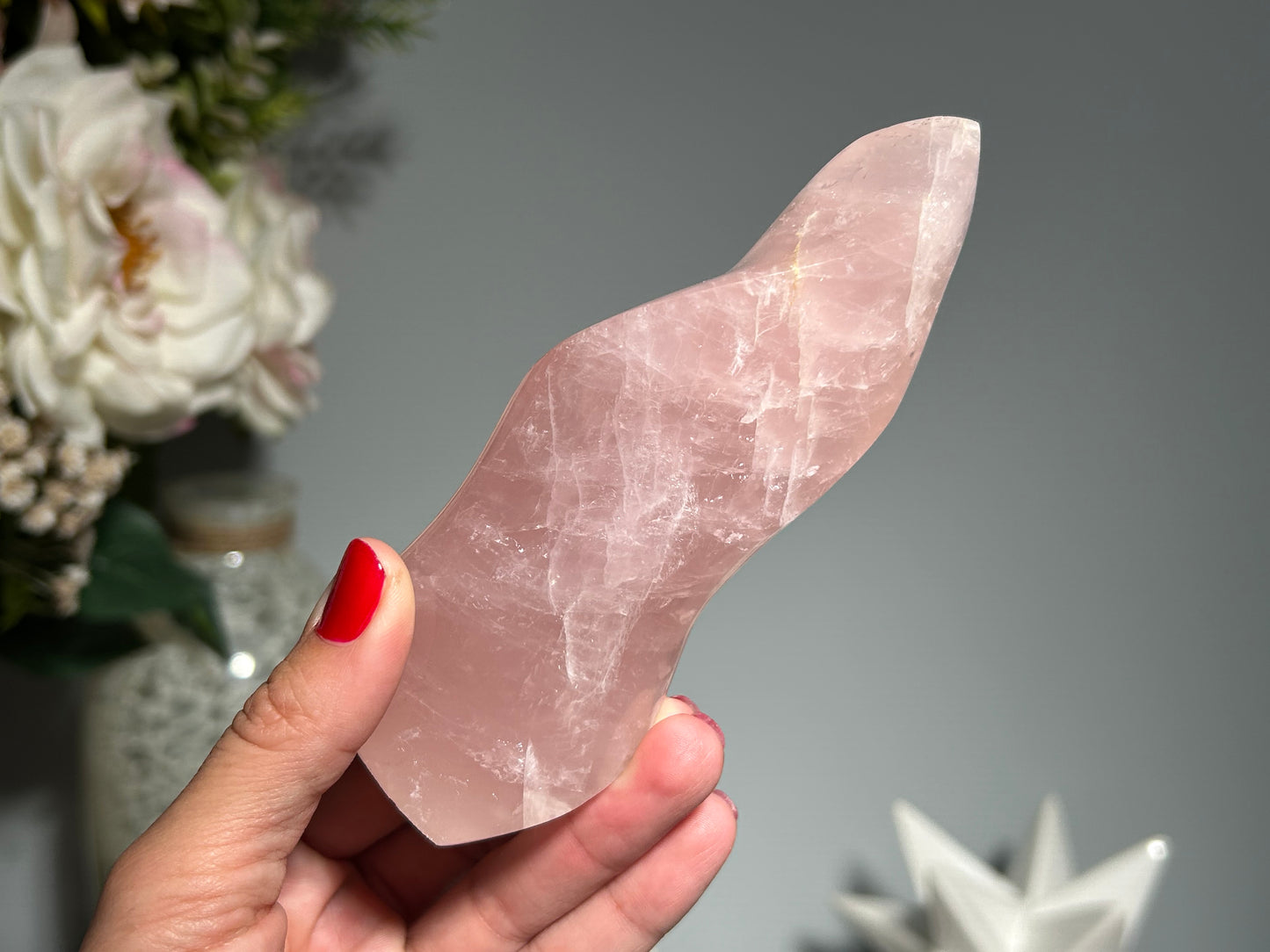 Rose Quartz Flame (5.2", 133mm)