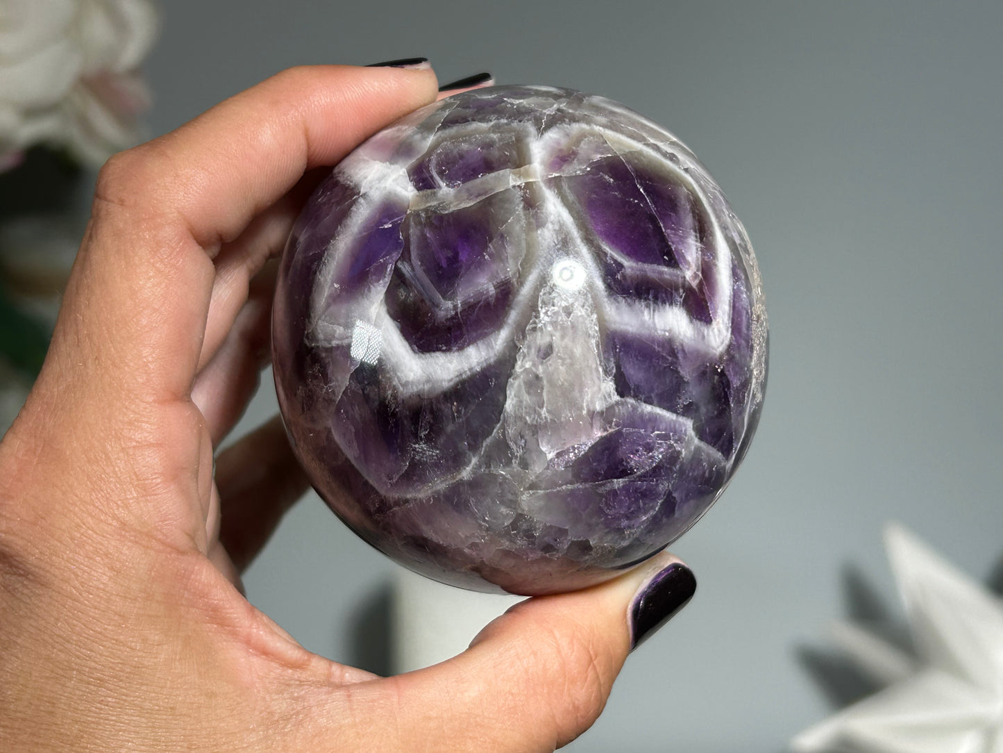 Chevron Amethyst Sphere (2.7", 68mm)