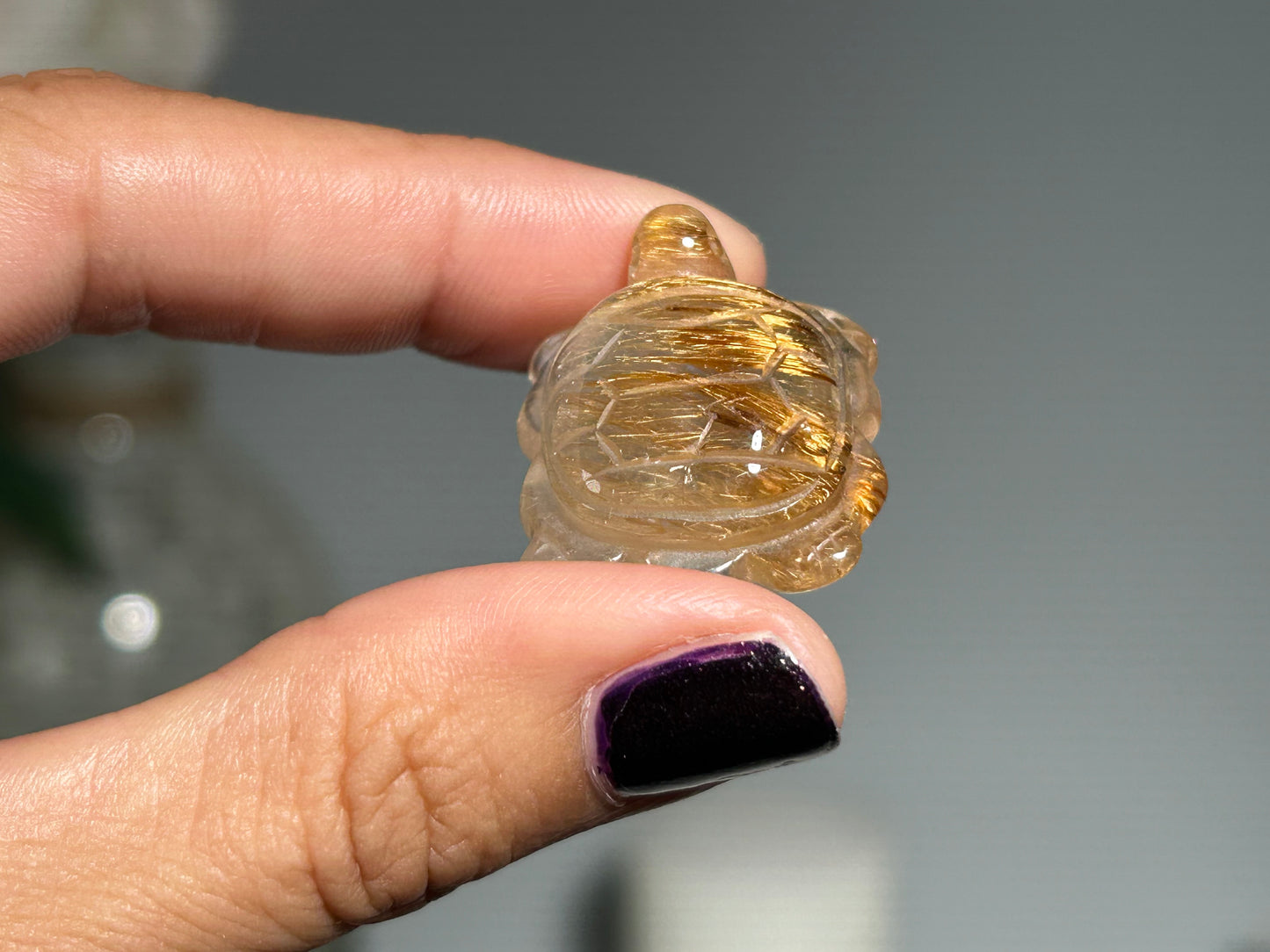 Rutilated Quartz Turtle (1”, 25mm)
