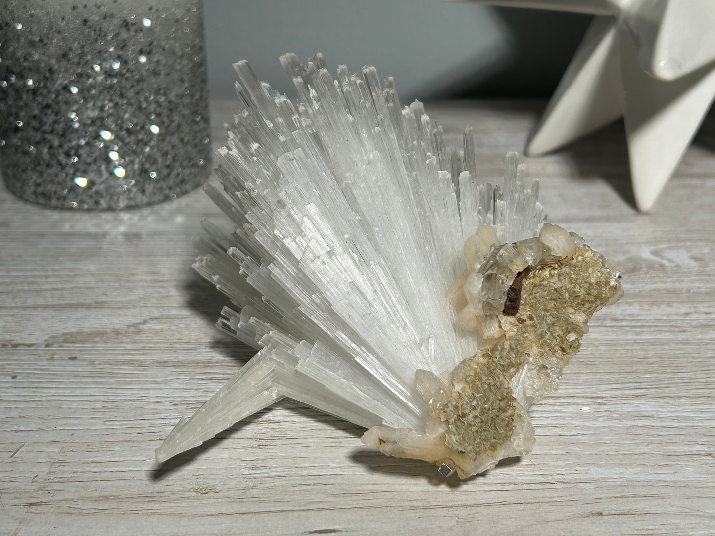 Natural Scolecite with Stilbite Cluster (4.9", 124mm)