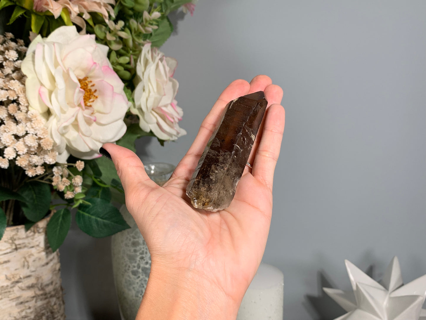 Smoky Citrine Point (3.9", 10cm)
