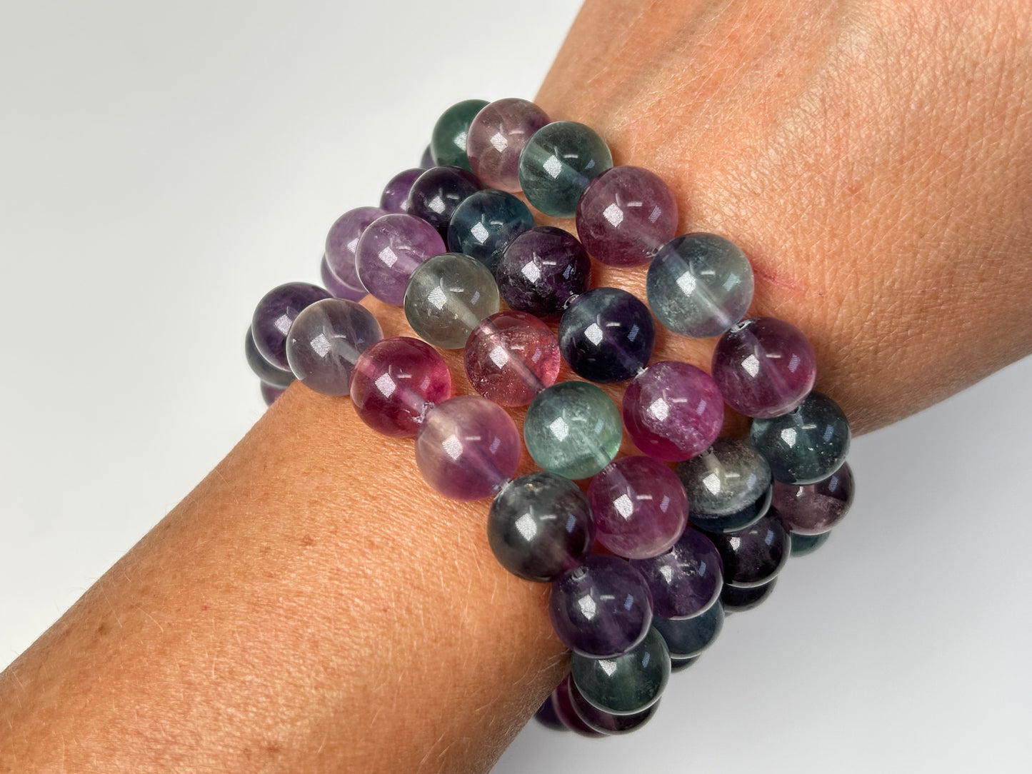 12mm Fluorite Bracelet
