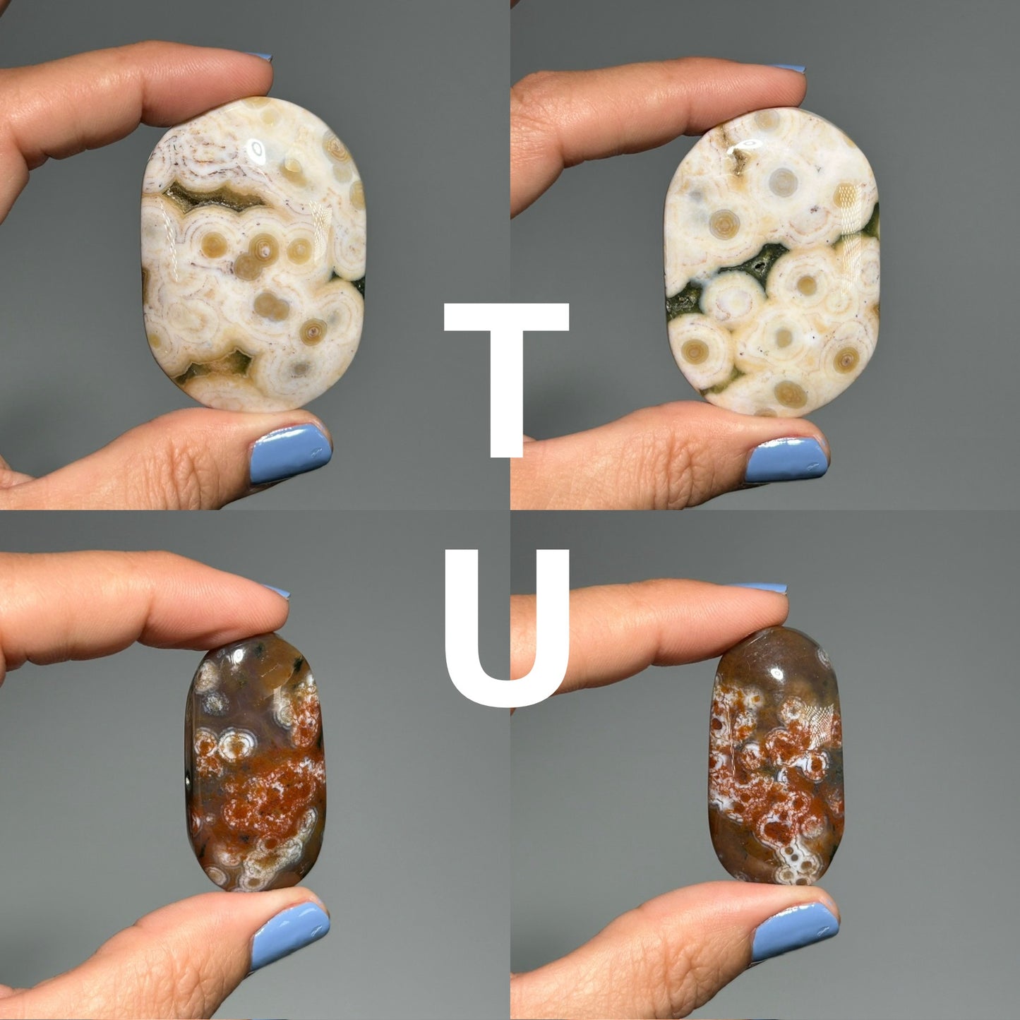 8th Vein Ocean Jasper Heart or Palm Stone