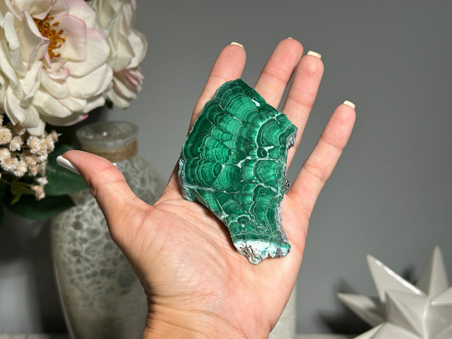 Malachite Chrysocolla Slab (3.7", 95mm)