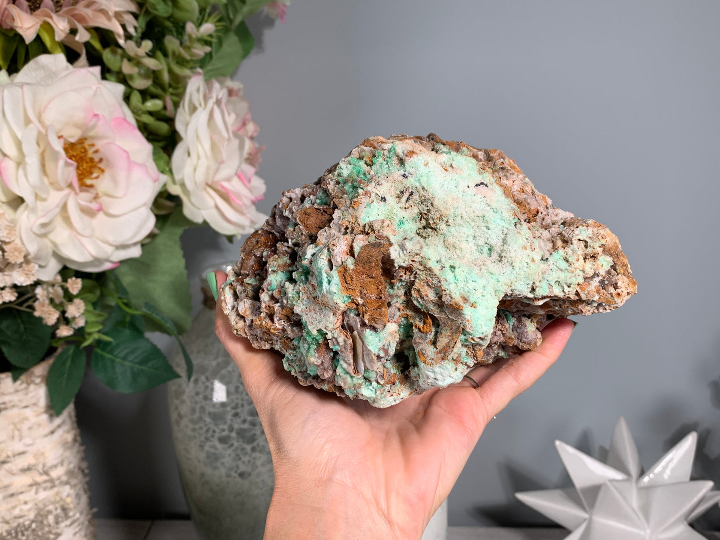 Druzy Chrysoprase 6.5", 165mm (Clearance)