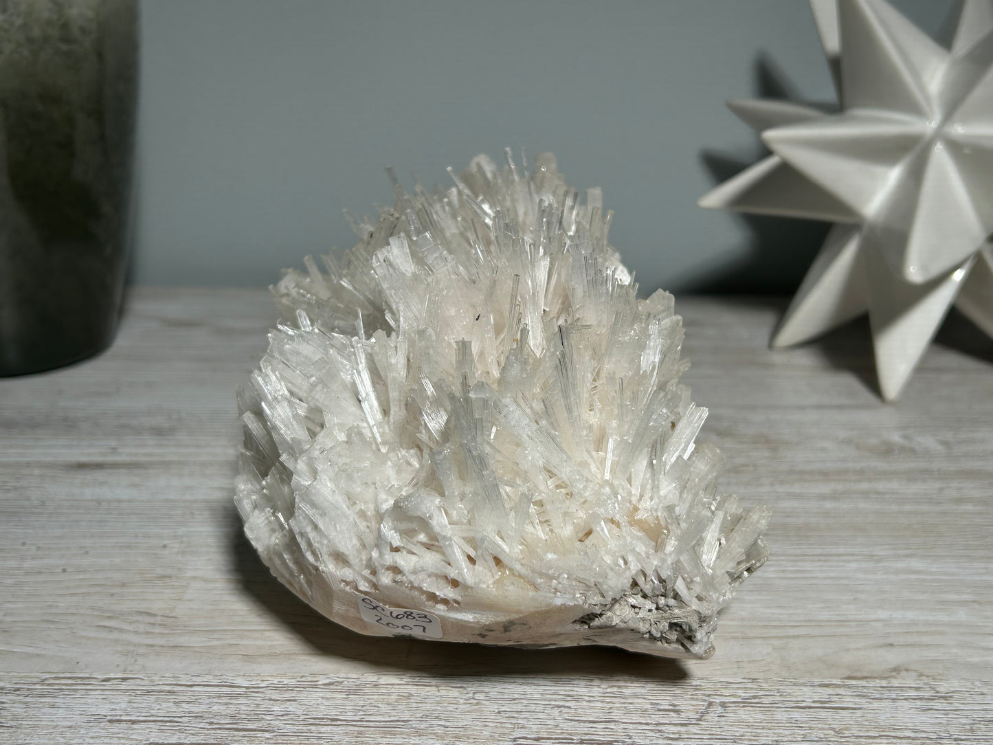 Natural Scolecite with Stilbite Cluster (9.7", 246mm)