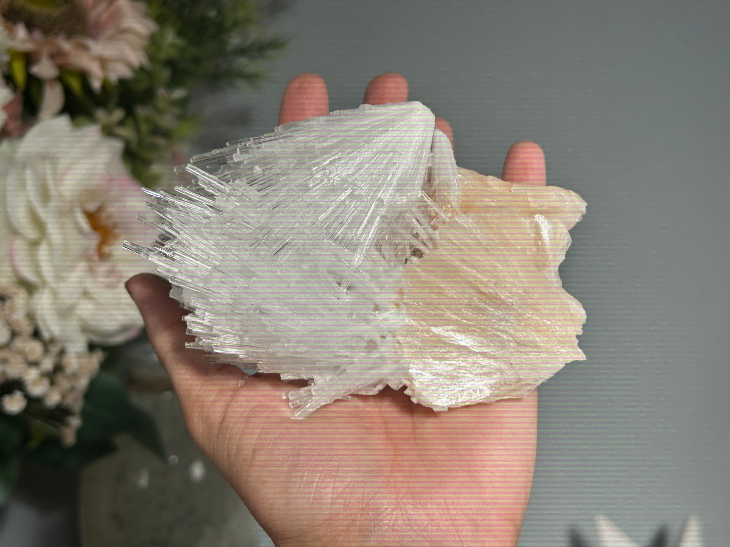 Natural Scolecite with Stilbite Cluster (4.7". 119mm)