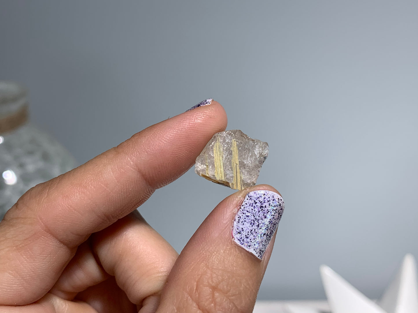 2pc Gold Rutile in Quartz (1-2 grams)