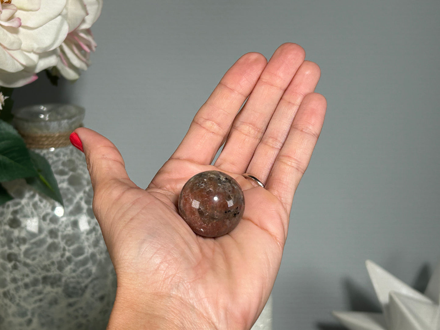 Confetti Sunstone Sphere (1.1", 29mm)