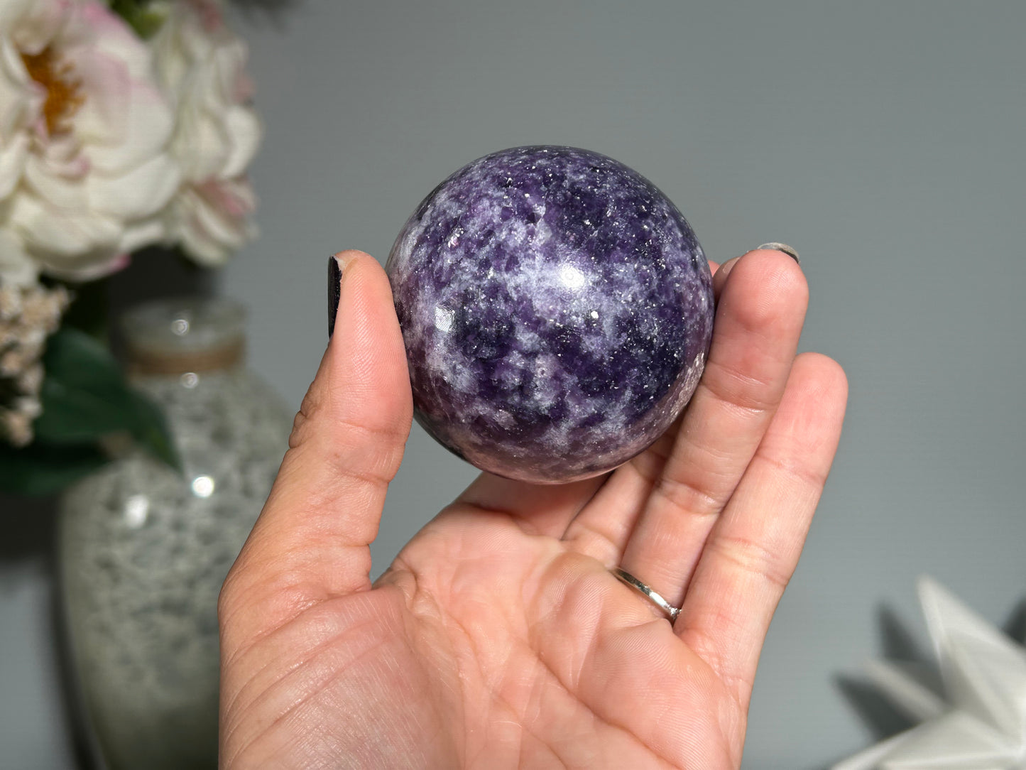 Lepidolite Sphere (2.2", 56mm)