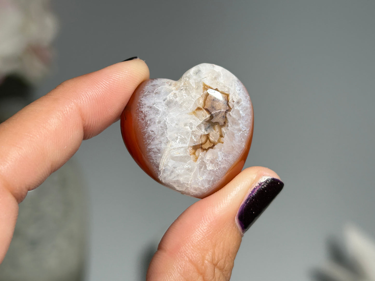 Red Agate Heart