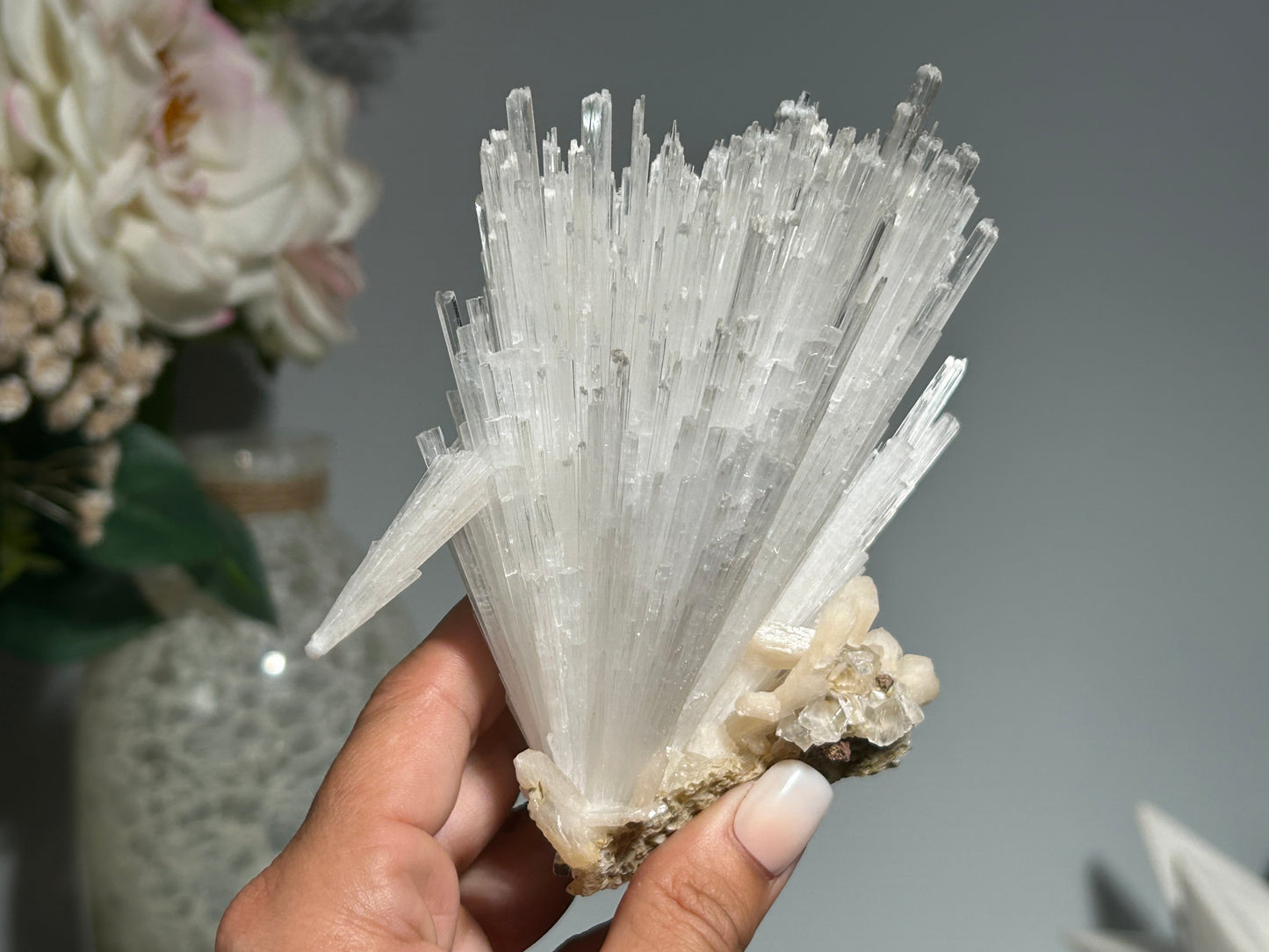 Natural Scolecite with Stilbite Cluster (4.9", 124mm)