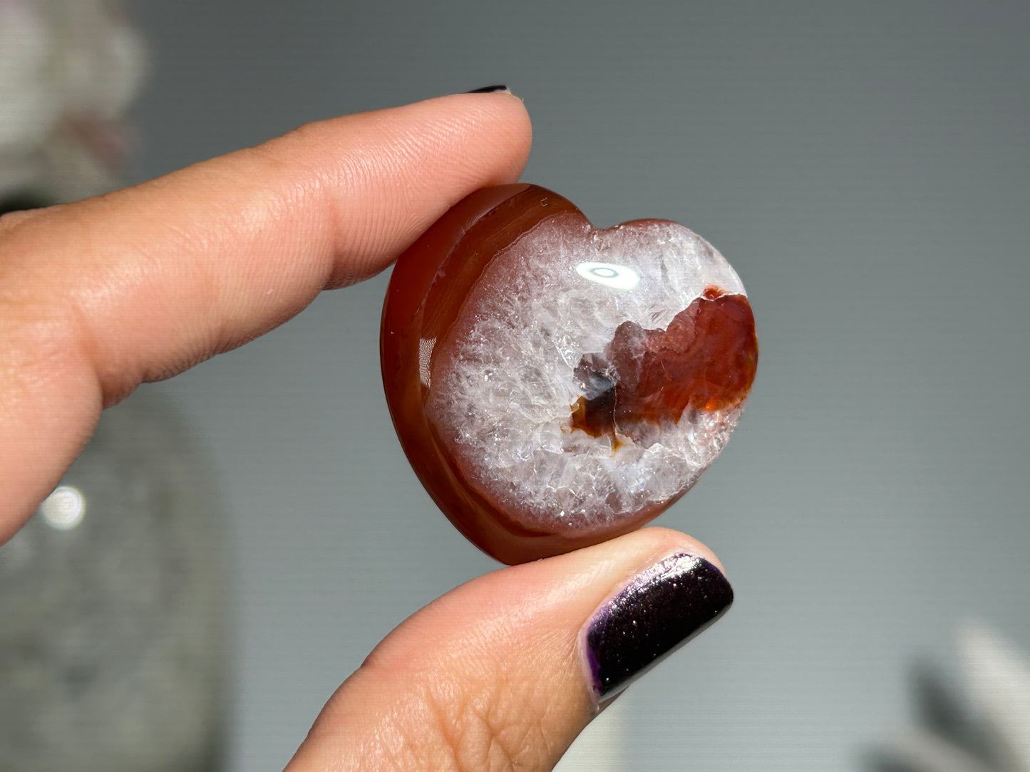 Red Agate Heart
