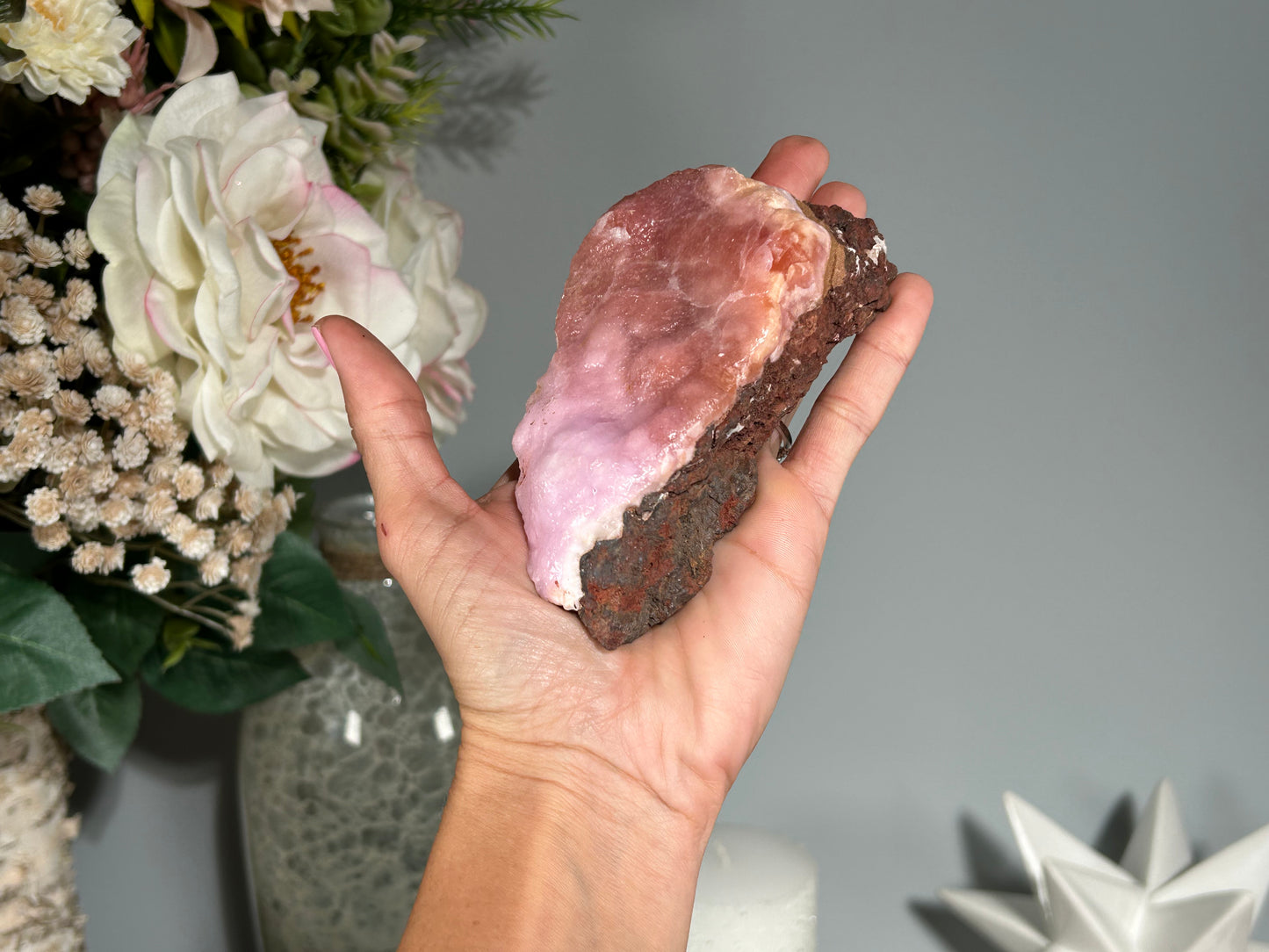 Natural Pink Aragonite (4.7", 119mm)