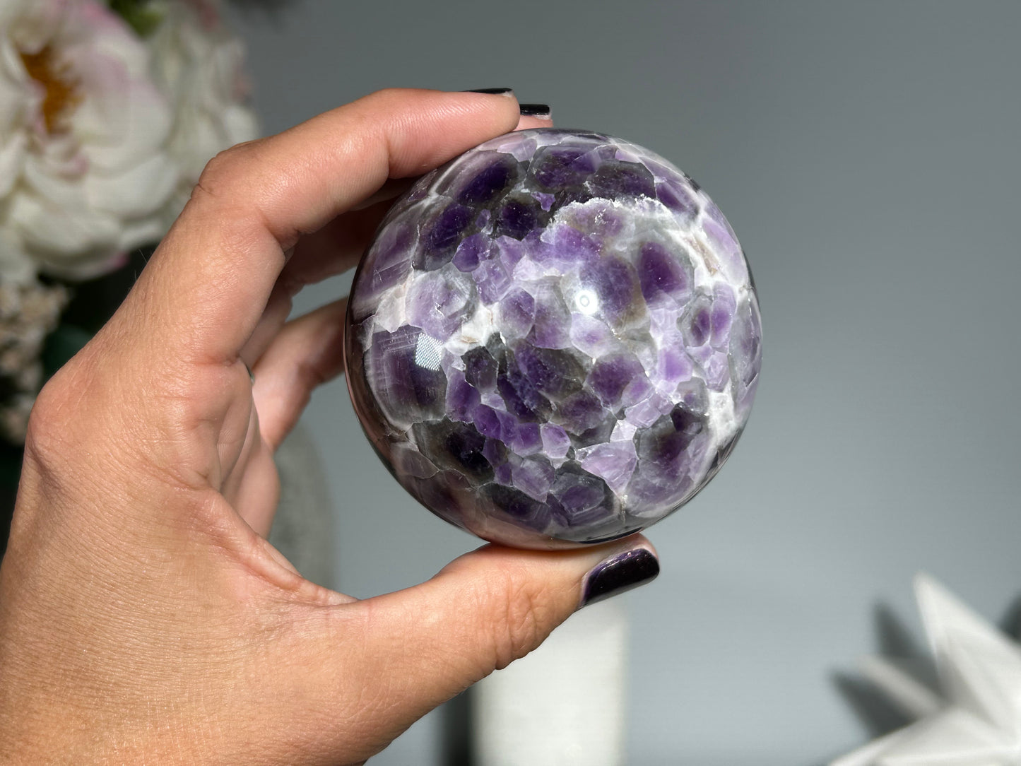 Chevron Amethyst Sphere (2.5", 64mm)
