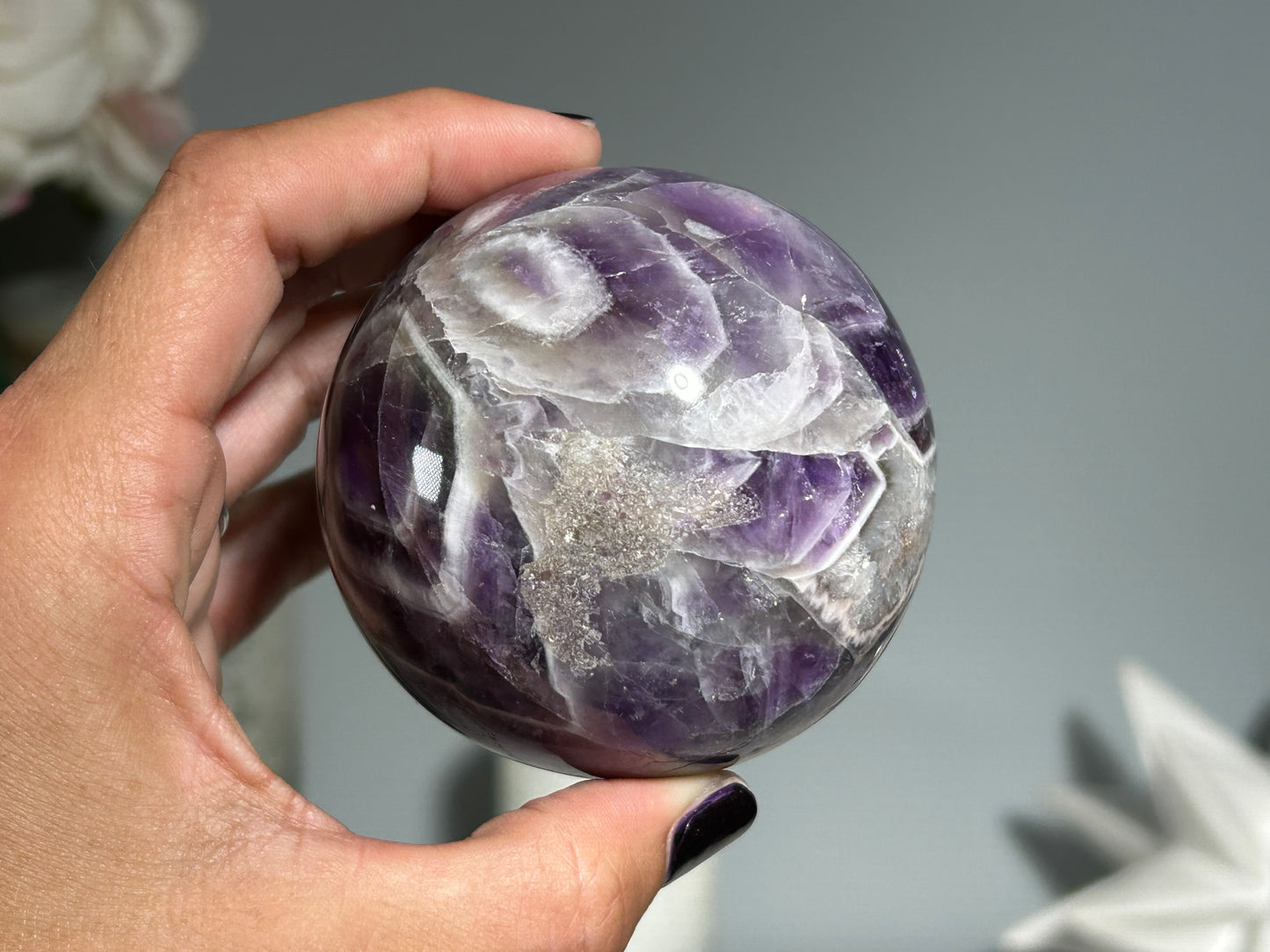 Chevron Amethyst Sphere (2.7", 68mm)