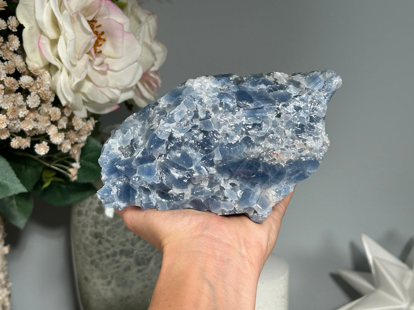 Blue Calcite Chunk (6", 155mm)