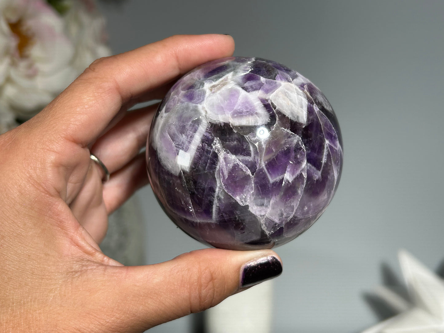 Chevron Amethyst Sphere (2.5", 64mm)