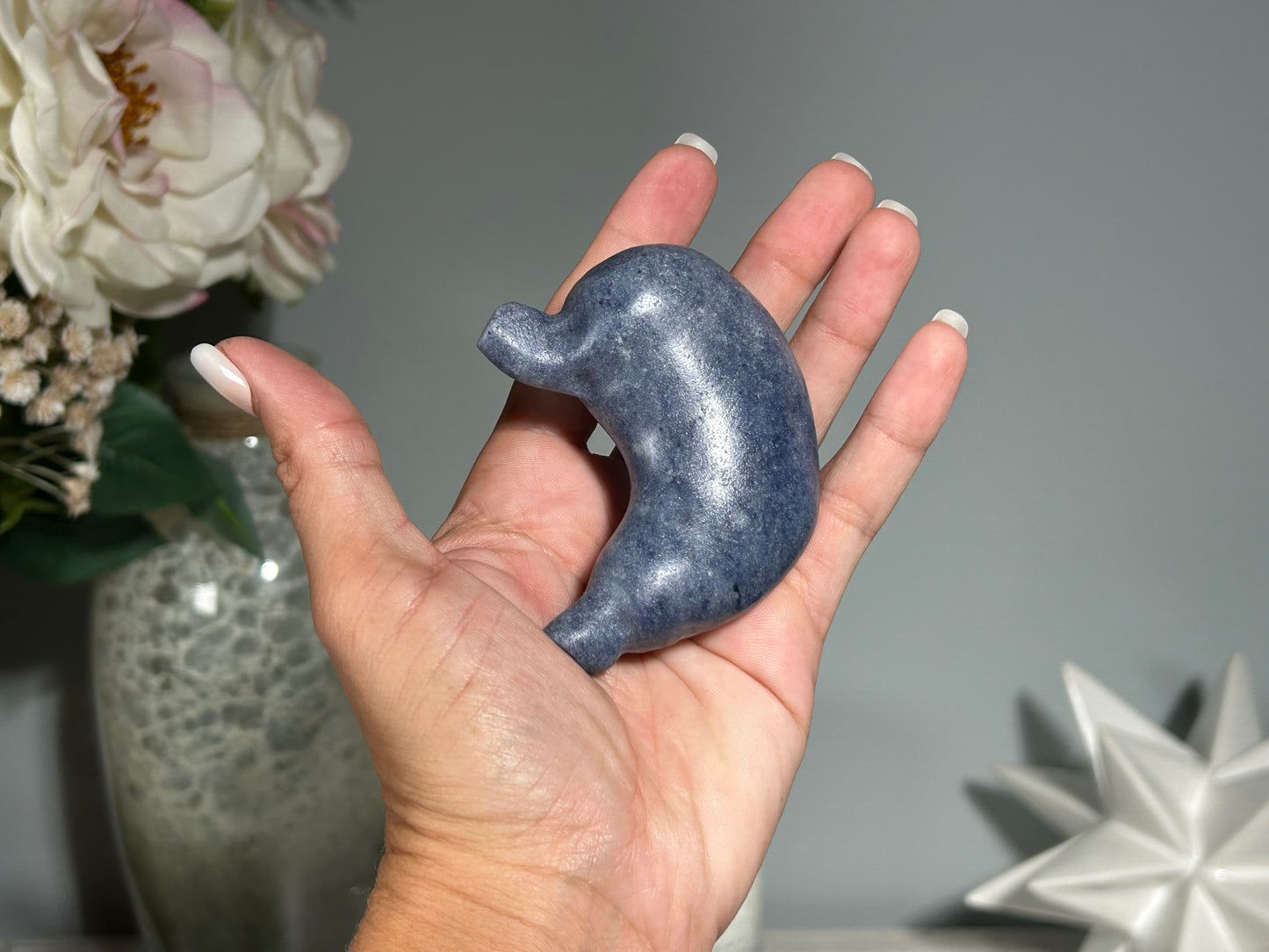Blue Quartz Stomach (2.7", 69mm)