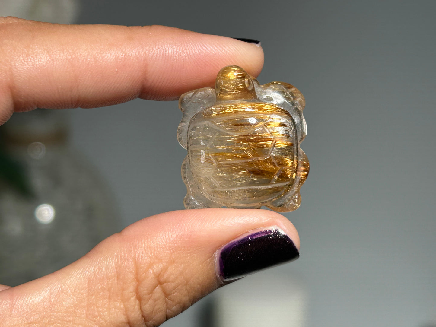 Rutilated Quartz Turtle (1”, 25mm)