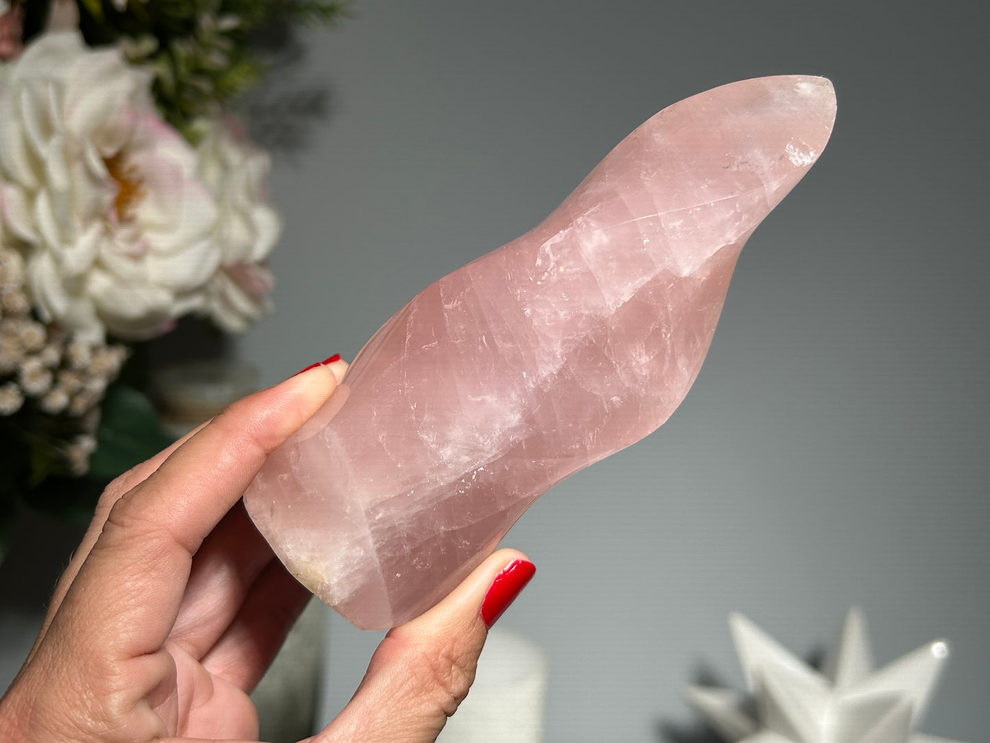 Rose Quartz Flame (5.2", 133mm)