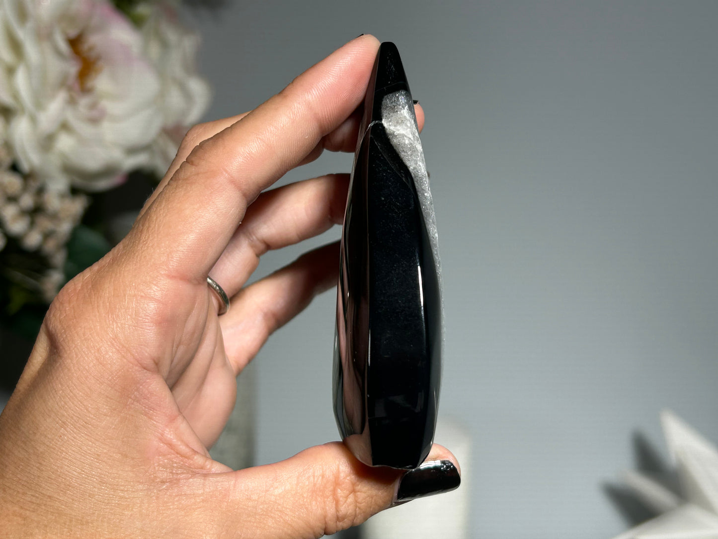 Black Agate Freeform (3.4", 85mm)