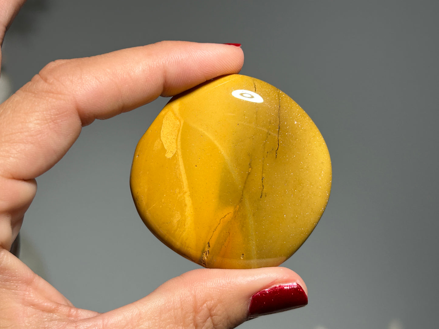 Flat Mookaite Palm Stone