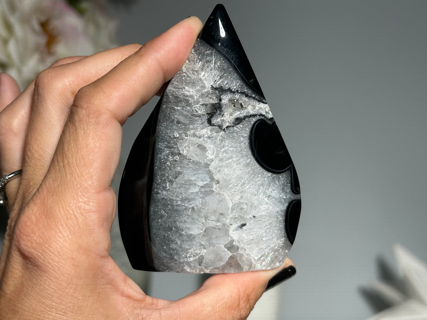 Black Agate Freeform (3.4", 85mm)