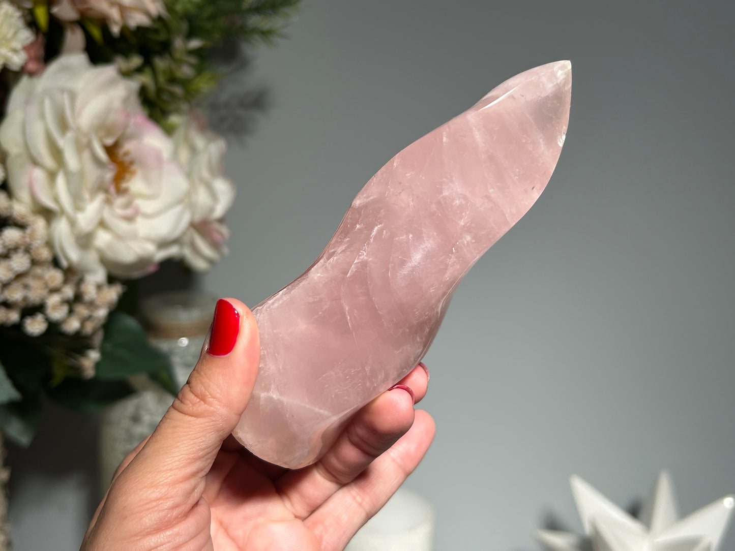 Rose Quartz Flame (5.2", 133mm)