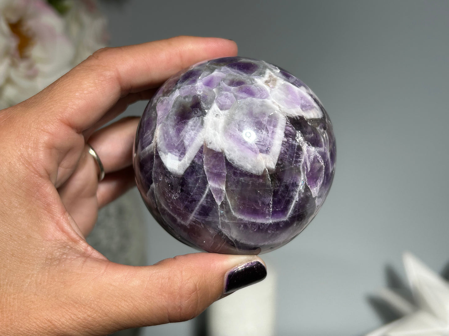 Chevron Amethyst Sphere (2.5", 64mm)