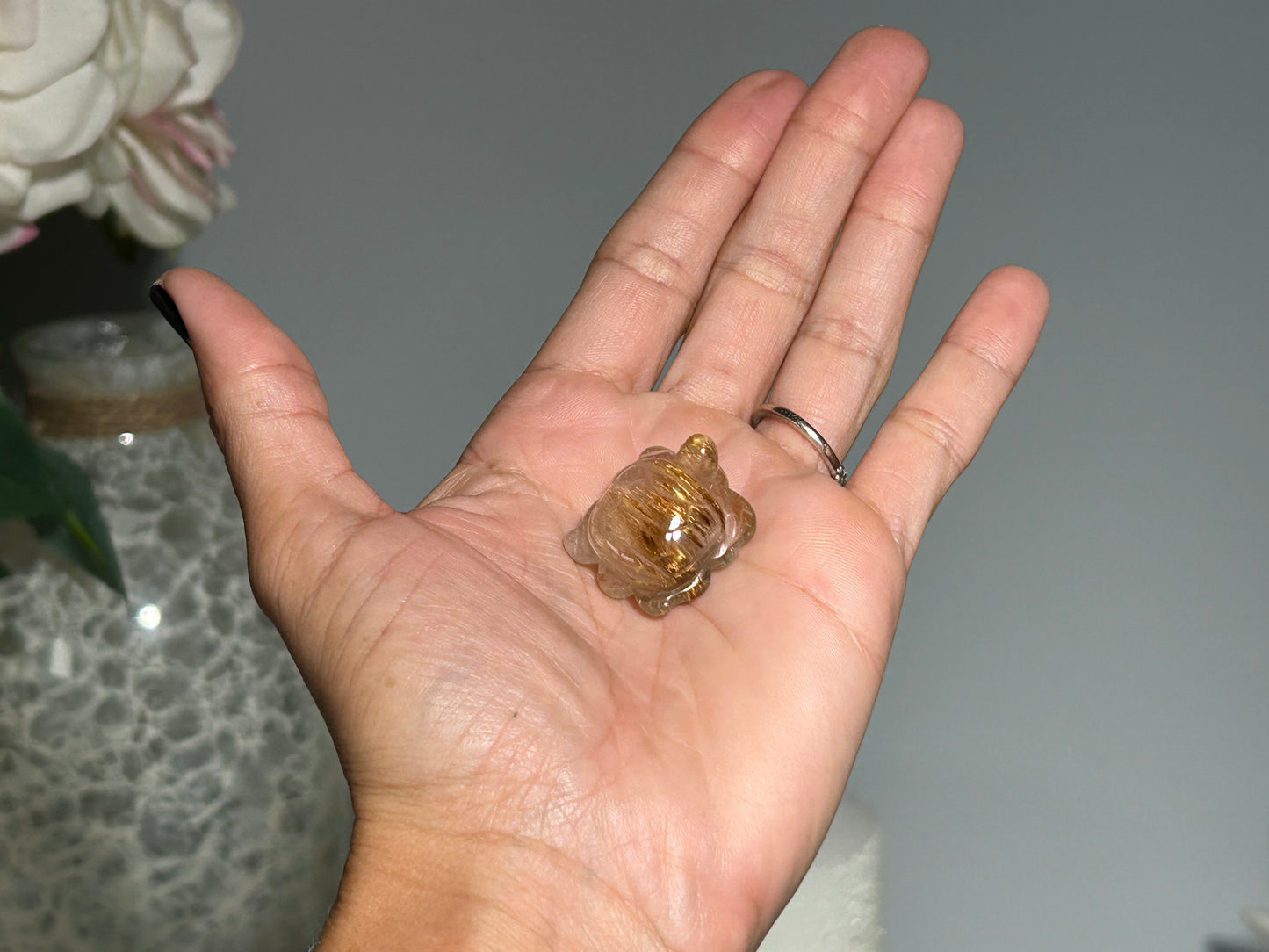 Rutilated Quartz Turtle (1”, 25mm)