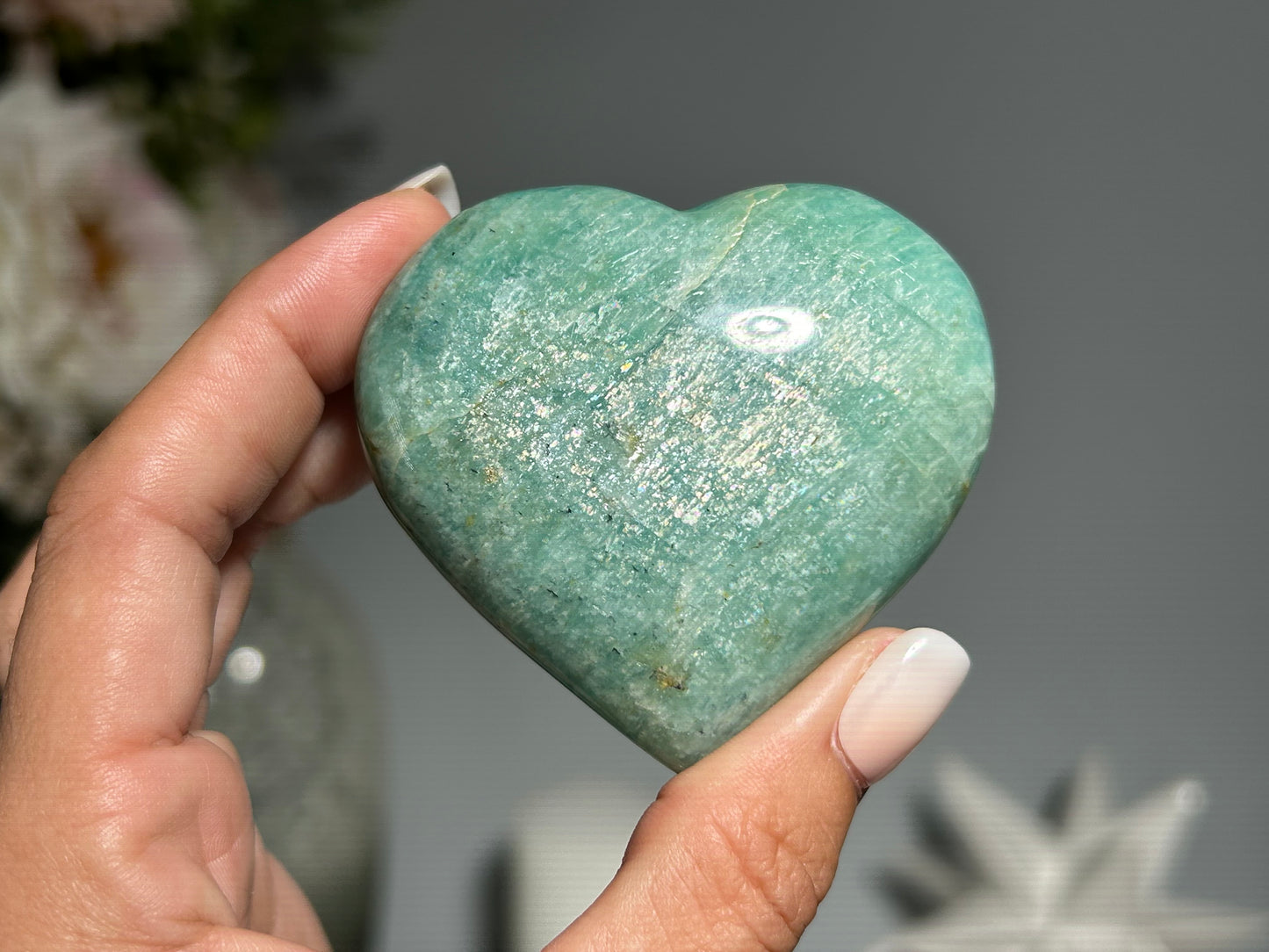 Amazonite Heart (2.5", 63mm)