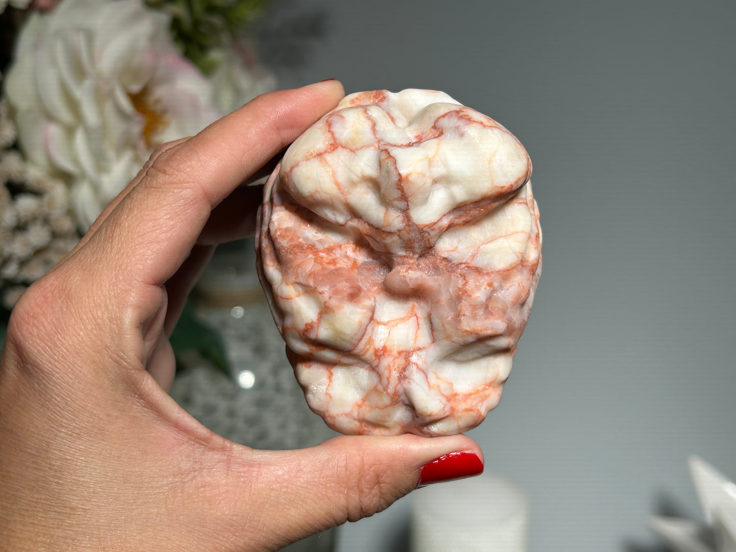 Red Vein Jasper Brain (3.2", 81mm)