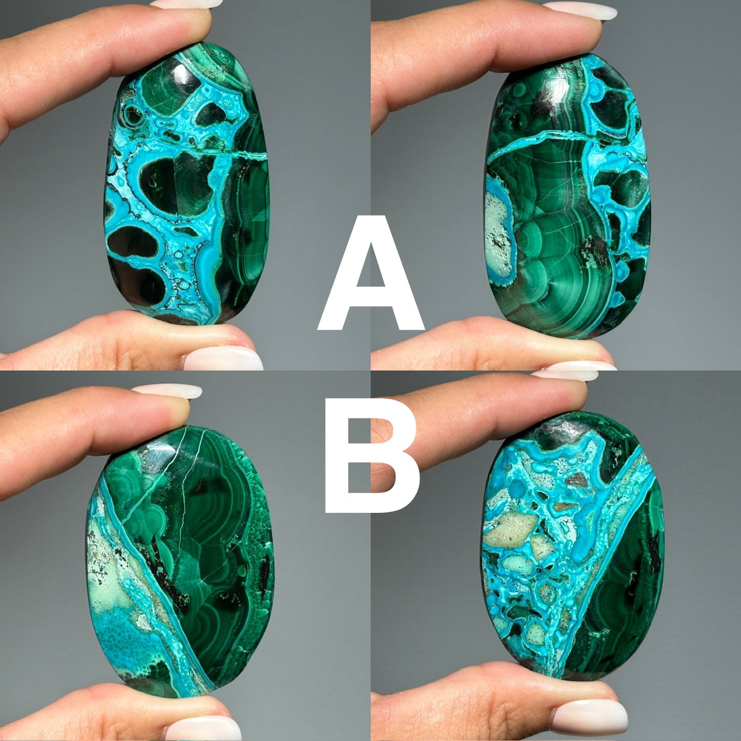 Malachite Chrysocolla Palm Stone