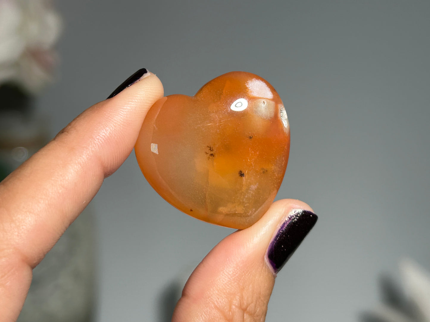 Red Agate Heart