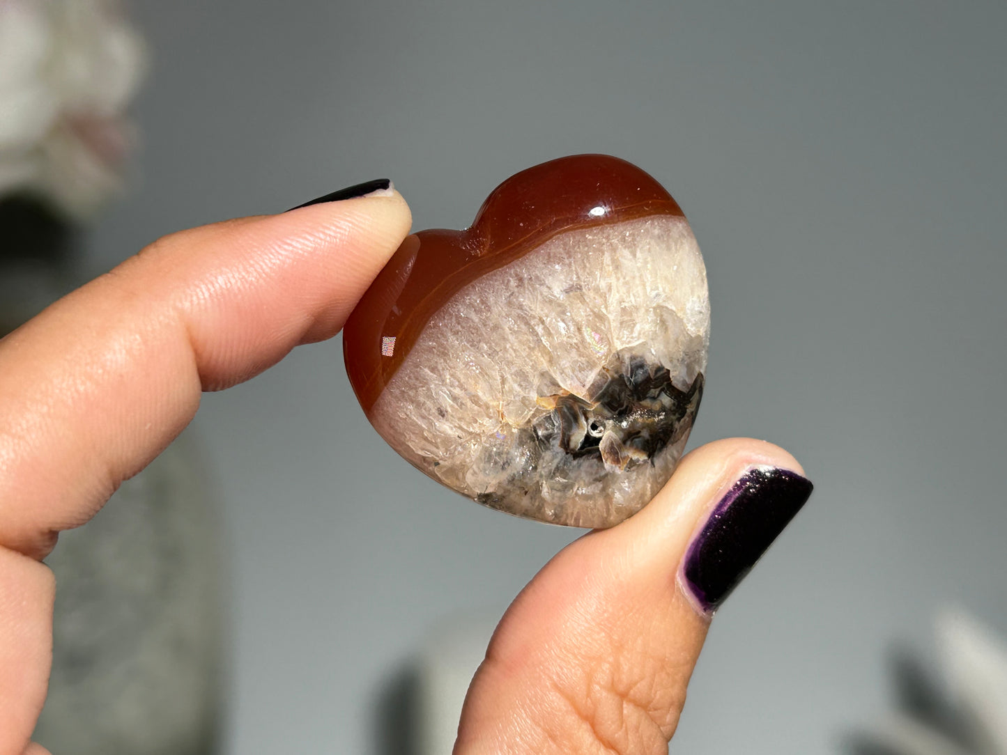 Red Agate Heart