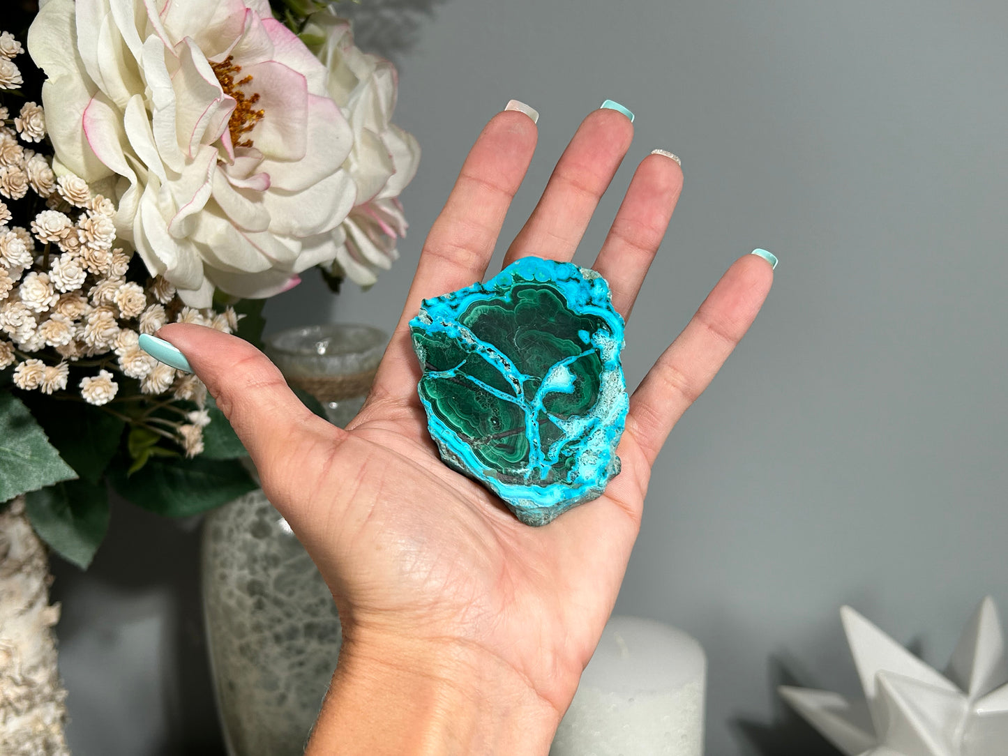 Malachite Chrysocolla Slab (2.9", 74mm)